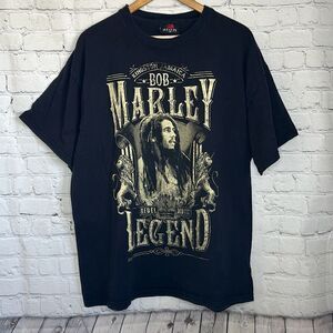 Bob Marley Legend Zion‎ Rootswear T Shirt Size 1X 2010 Black Kingston Jamaica